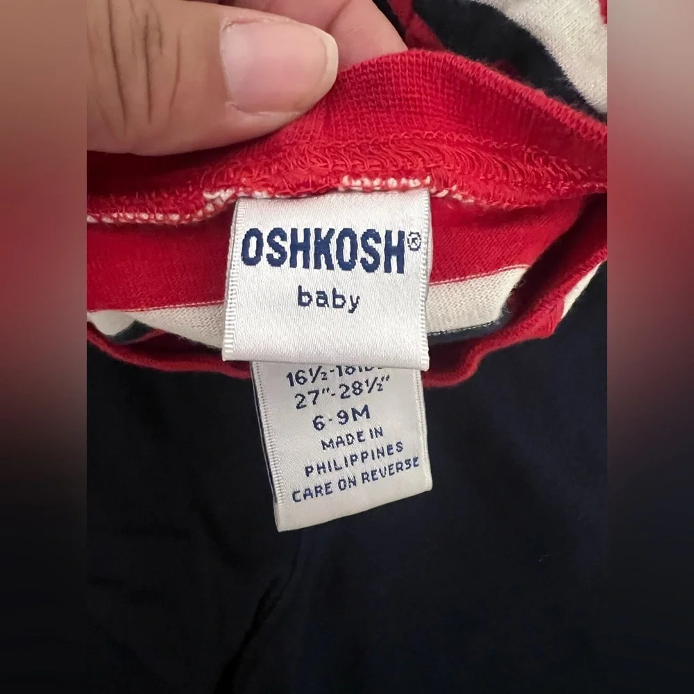 Vintage Oshkosh Baby Striped Matching Set Size 6-9 months